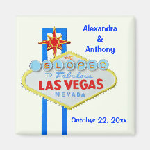 Enfui pour se marier à Las Vegas Magnets Pour Réfrigérateur