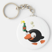 Enivré pingouin porte-clefs