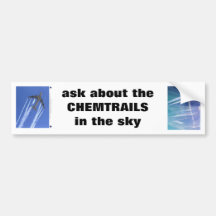 "enquérez-vous T-shirt de message de CHEMTRAILS" Autocollant Pour Voiture