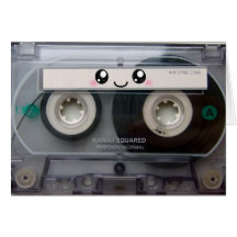 Enregistreur à cassettes mignon de Kawaii Carte De Vœux