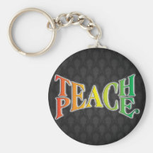 Enseignez la paix porte-clefs