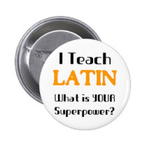 Enseignez le latin badge rond 5 cm