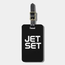 Ensemble de jet étiquette de bagages