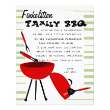 Ensemble élégant de BBQ Faire-parts