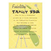 Ensemble élégant de BBQ Invitation Personnalisable