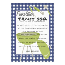 Ensemble élégant de BBQ Invitations Personnalisées
