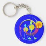 Ensemble un dans la lumière d'arc-en-ciel porte-clé