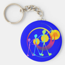 Ensemble un dans la lumière d'arc-en-ciel porte-clé