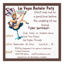 Enterrement de vie de jeune garçon de Las Vegas av Cartons D'invitation