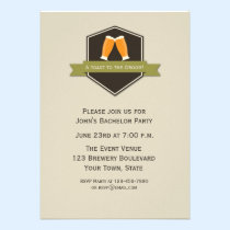 Enterrement de vie de jeune garçon de pain grillé  invitations