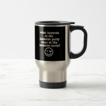 Enterrement de vie de jeune garçon tasse à café