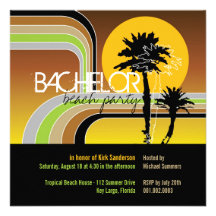 Enterrement de vie de jeune garçon tropical de pal invitations personnalisées