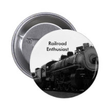 Enthousiaste de chemin de fer badge avec épingle