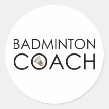 Entraîneur de badminton autocollant