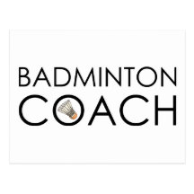Entraîneur de badminton carte postale