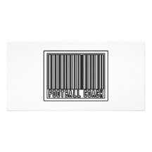 Entraîneur de football américain de code barres cartes de vœux avec photo