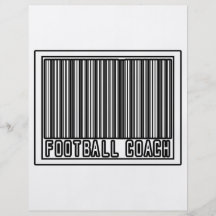 Entraîneur de football américain de code barres prospectus personnalisés