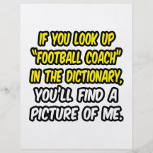 Entraîneur de football américain en dictionnaire…  prospectus personnalisés