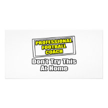 Entraîneur de football américain professionnel. cartes de vœux avec photo