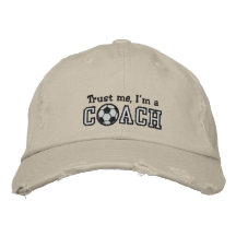 Entraîneur drôle du football casquette de baseball