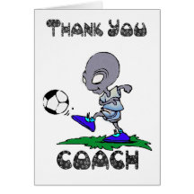 Entraîneur du football de Merci, entraîneur de foo Carte De Vœux