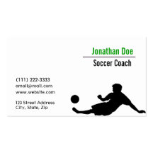 Entraîneur du football modèle de carte de visite