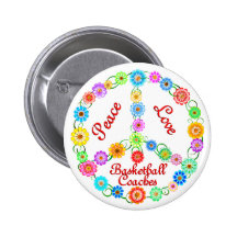 ENTRAÎNEURS DE FOOTBALL D'AMOUR DE PAIX BADGE AVEC ÉPINGLE