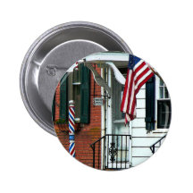 Entrée de salon de coiffure badges avec agrafe