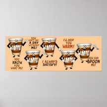 Entretien drôle de café posters