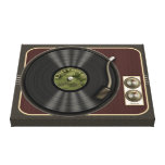 Enveloppe vintage de toile de joueur de disque vin toiles tendues sur châssis