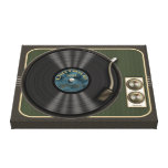 Enveloppe vintage de toile de joueur de disque vin toile tendue