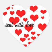 Envoyé avec l'autocollant d'amour