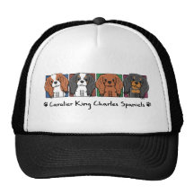 Épagneuls cavaliers du Roi Charles de bande dessin Casquette De Camionneur