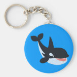 Épaulard heureux mignon de bande dessinée Keychain porte-clés
