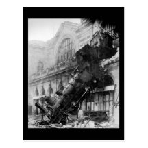 Épave de train chez Montparnasse, catastrophe de c Cartes Postales
