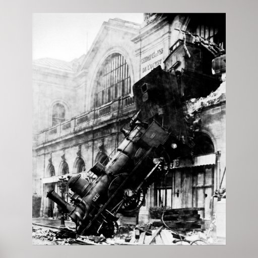 Épave de train chez Montparnasse, le 22 octobre 18 Poster