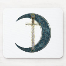 Épée et lune celtiques tapis de souris