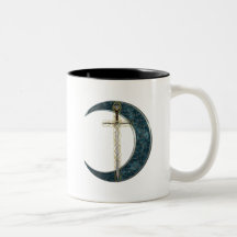 Épée et lune celtiques tasse