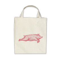 Épicerie organique Fourre-tout de porc rose Sac