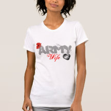 Épouse d'armée avec des étiquettes de chien t-shirt