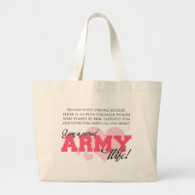 Épouse fière d'armée sac fourre-tout