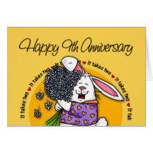 Épouser - 9ème anniversaire heureux cartes