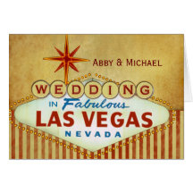 Épouser à Las Vegas fabuleux - rayures vintages Cartes De Vœux