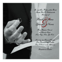 Épouser d'anneaux de mariage+invitation