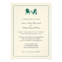 Épouser de deux chaises d'Adirondack Invitations Personnalisées