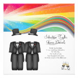 Épouser de deux mariés invitations personnalisées