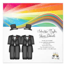 Épouser de deux mariés invitations personnalisées