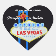 Épouser en forme de coeur de Las Vegas Adhésif