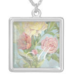 Épouser floral de fleurs de tulipe rose de pivoine colliers