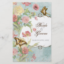 Épouser floral de fleurs de tulipe rose de pivoine prospectus personnalisés